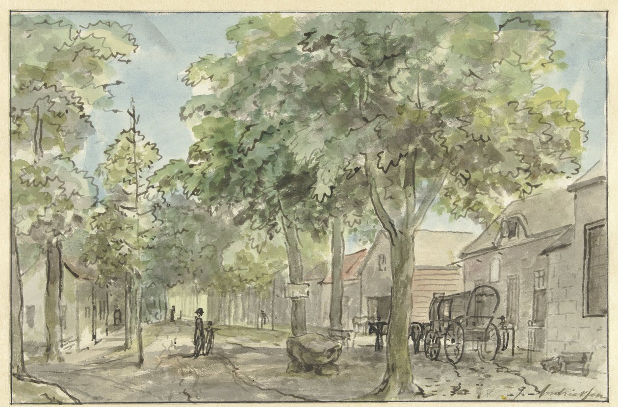 Wiejska ulica w Lage Vuursche autorstwa Jurriaan Andriessen
