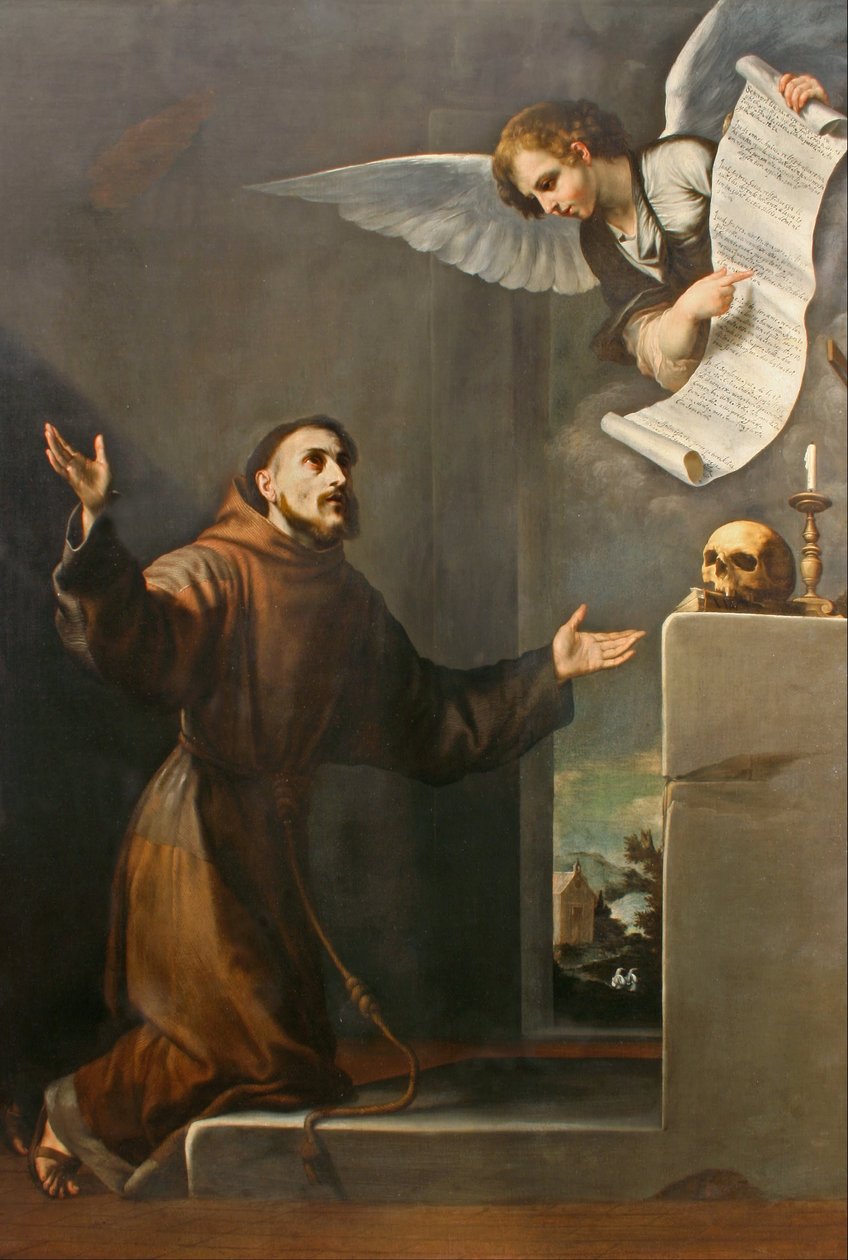 Święty Franciszek otrzymuje od Anioła siedem przywilejów autorstwa Jusepe de Ribera