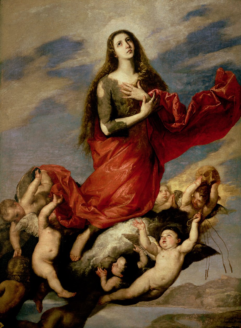 Wniebowzięcie Marii Magdaleny, 1636 autorstwa Jusepe de Ribera