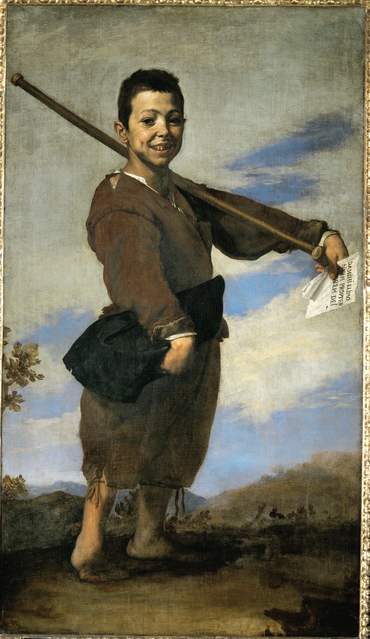 Le Pied bot - Chłopiec z maczugami ... autorstwa Jusepe de (1591-1652) Ribera