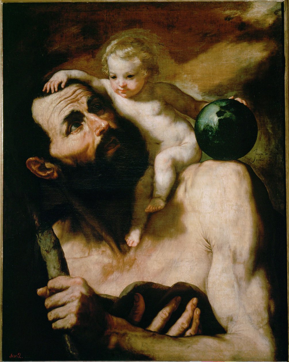 Święty Krzysztof ... (obraz na płótnie) autorstwa Jusepe de (1591-1652) Ribera