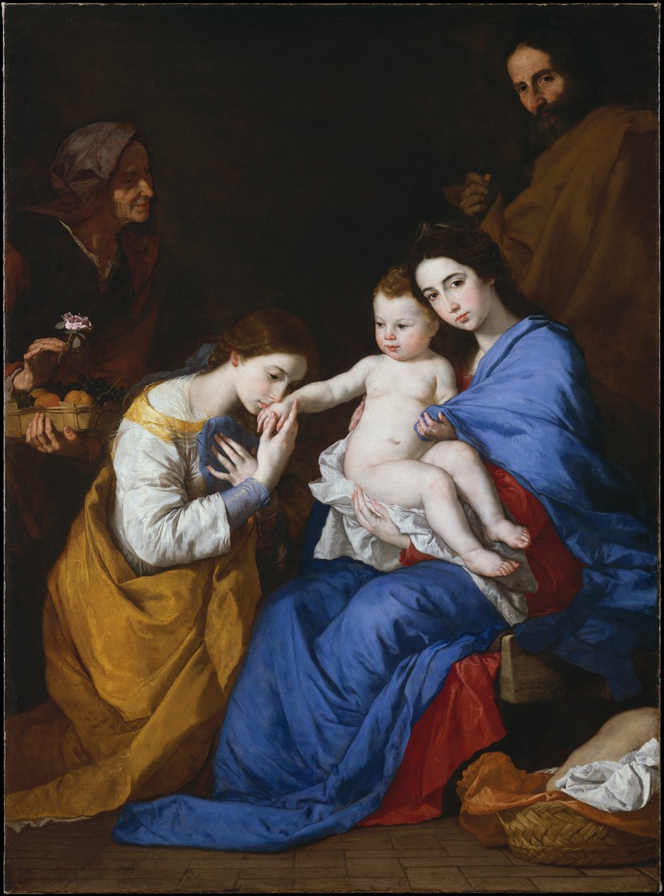 Święta Rodzina ze św. Anną i Katarzyną Aleksandryjską autorstwa Jusepe de Ribera