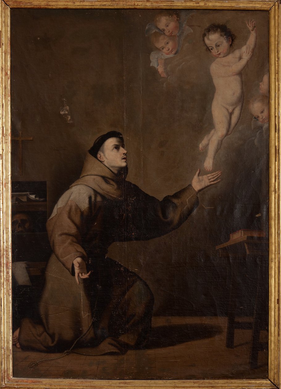 Muzeum parafialne. Obraz. Święty Antoni z Padwy (św. Antoni z Padwy). Kopia Jose Ribery. Olej na płótnie. XVII wiek. autorstwa Jusepe de (c.1590 1652) (after) Ribera
