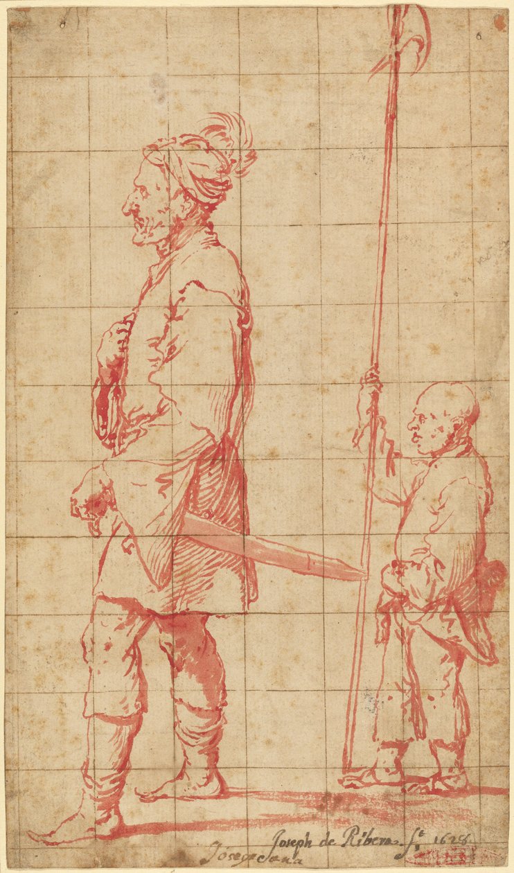Potentat w towarzystwie swojego halabardnika autorstwa Jusepe de Ribera