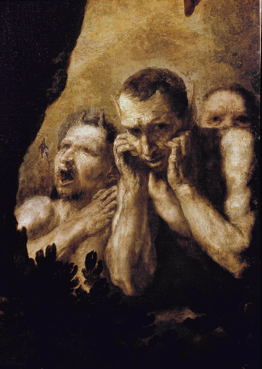 Apollo i Marsjas Apollo, po wygraniu wyzwania z Marsjaszem, każą mu obrać, a następnie wrzucić do jaskini. (Szczegół). Obraz Jose de Ribera dit lo Spagnoletto (1591-1652) autorstwa Jusepe de Ribera