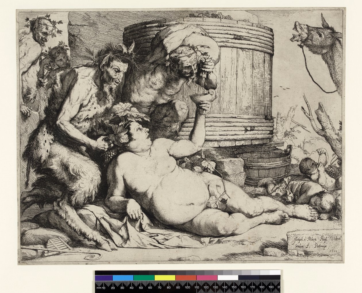 Pijany Silenus. Silenus przy kadzi z winem, przed 1652 autorstwa Jusepe de Ribera