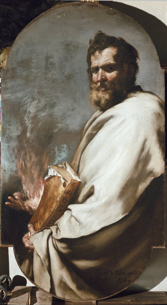 Eliasz lub prorok Eliasz - Prorok Eliasz. Obraz Jose (Josepha) z Ribery, autorstwa Spagnoletto (1591-1652) autorstwa Jusepe de Ribera