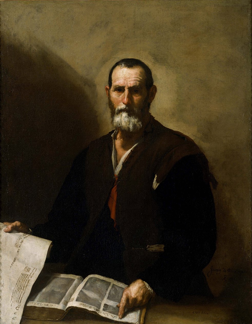 „Cynic Philosopher Crates of Thebes (365-285 pne)” Obraz Jose de Ribera (1591-1652) 1636 Narodowe muzeum sztuki zachodniej Tokio Japonia autorstwa Jusepe de Ribera