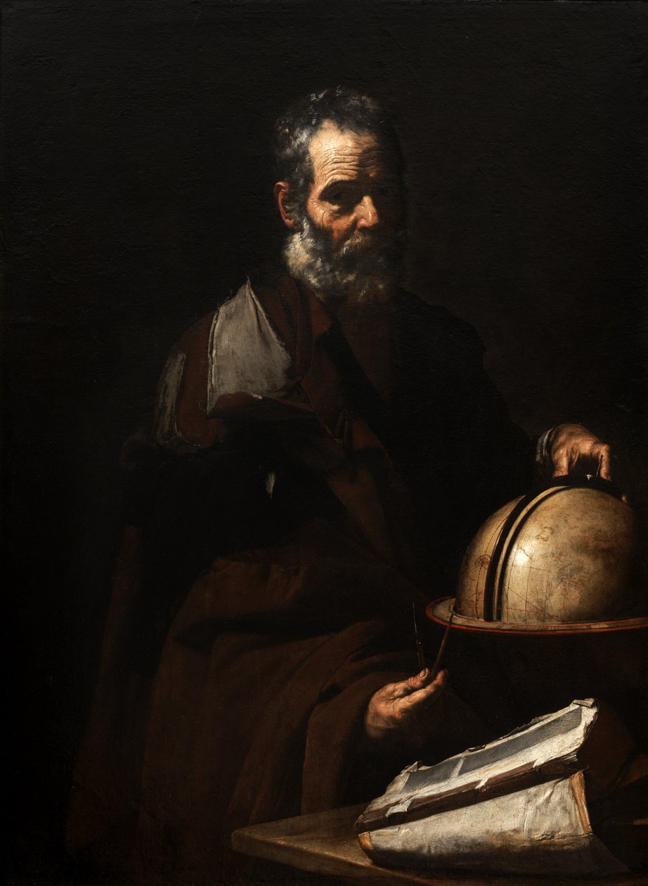 Filozof z globusem (Anaksagoras?) autorstwa Jusepe de Ribera