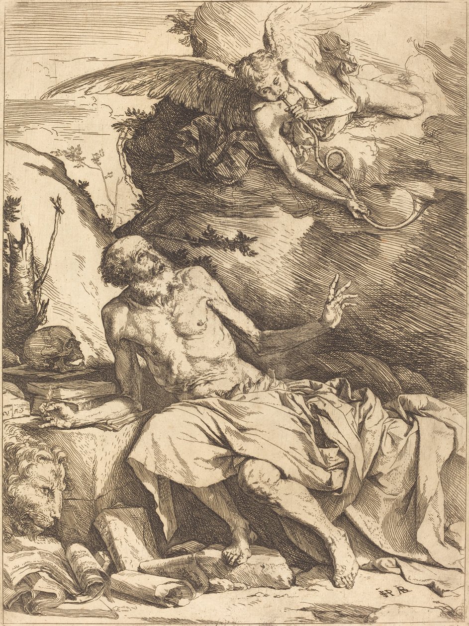 Święty Hieronim słuchający trąby Sądu Ostatecznego autorstwa Jusepe de Ribera