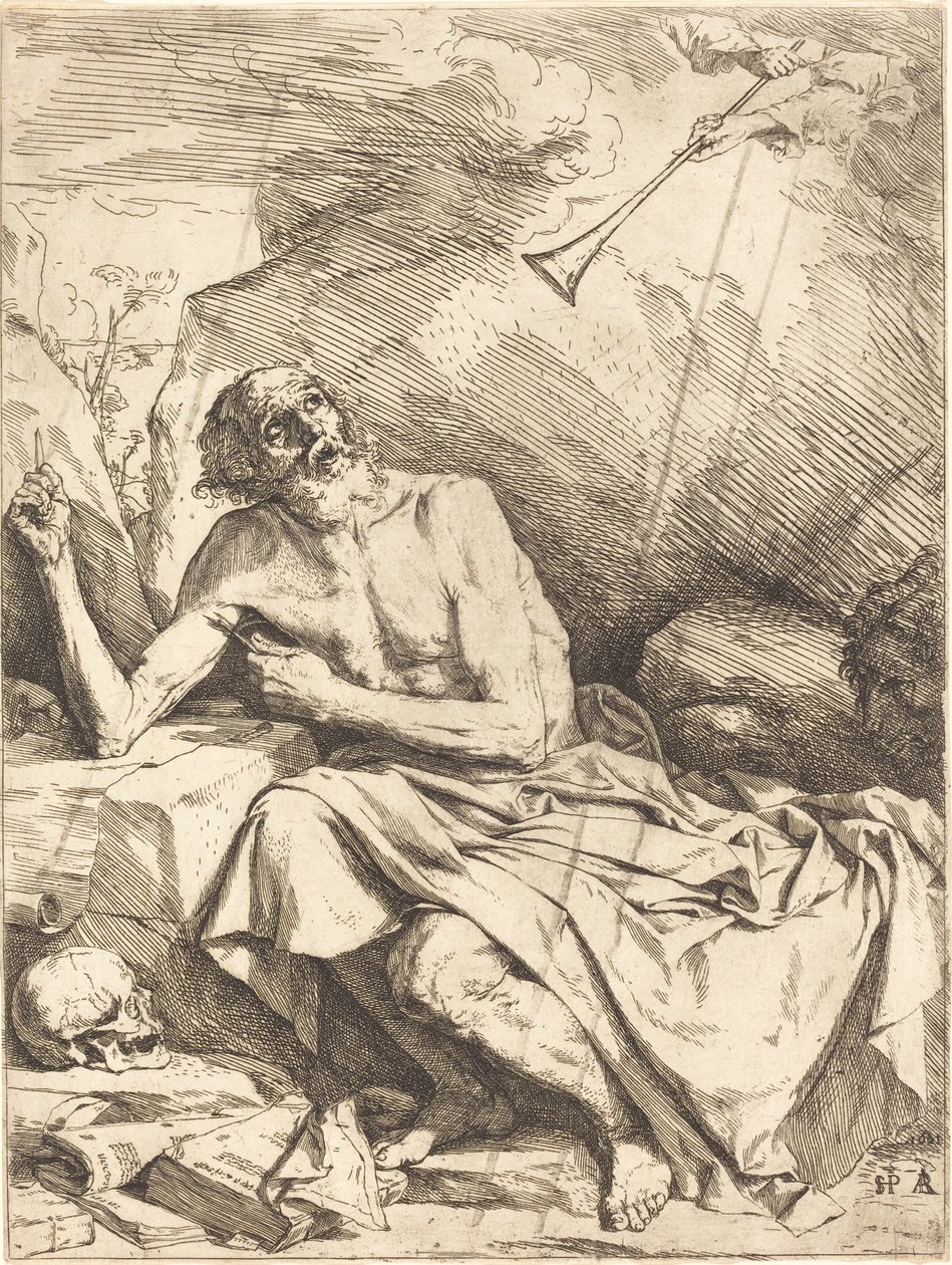 Święty Hieronim słuchający trąby Sądu Ostatecznego autorstwa Jusepe de Ribera
