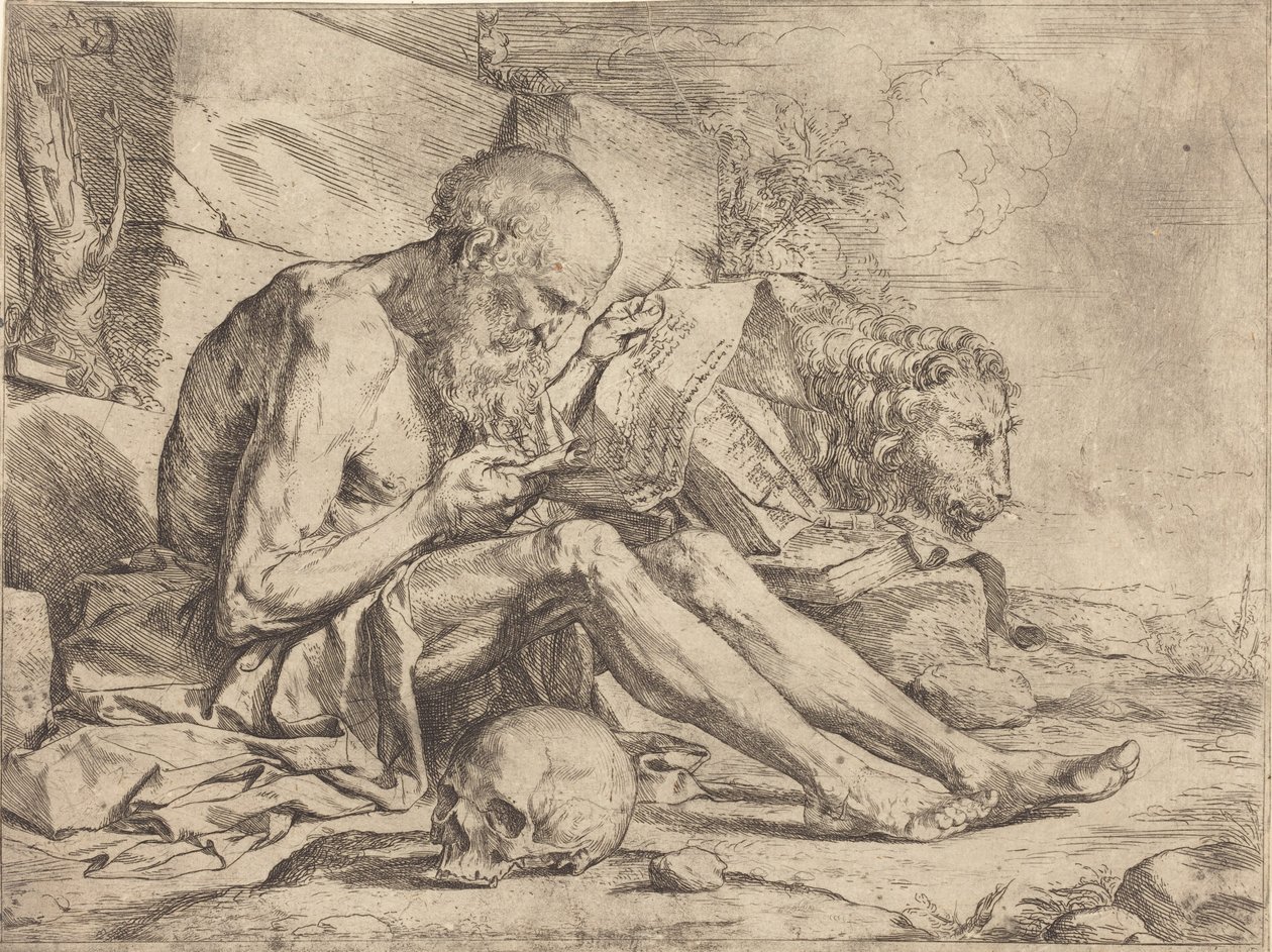 Święty Hieronim czytający autorstwa Jusepe de Ribera