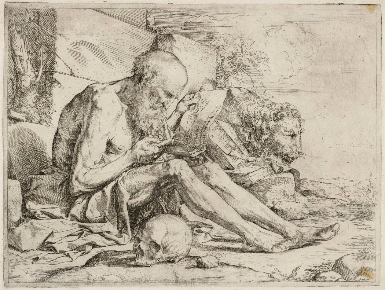 Czytający święty Hieronim autorstwa Jusepe de Ribera