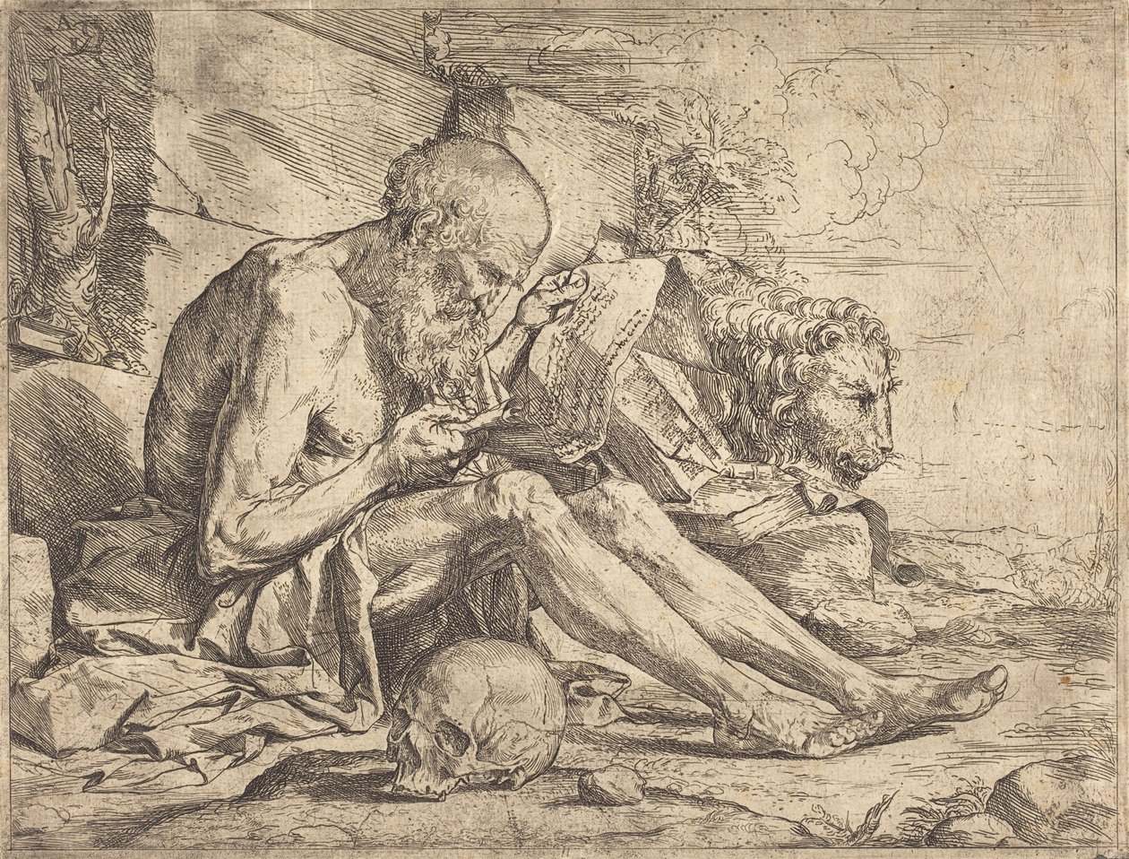 Święty Hieronim czytający autorstwa Jusepe de Ribera