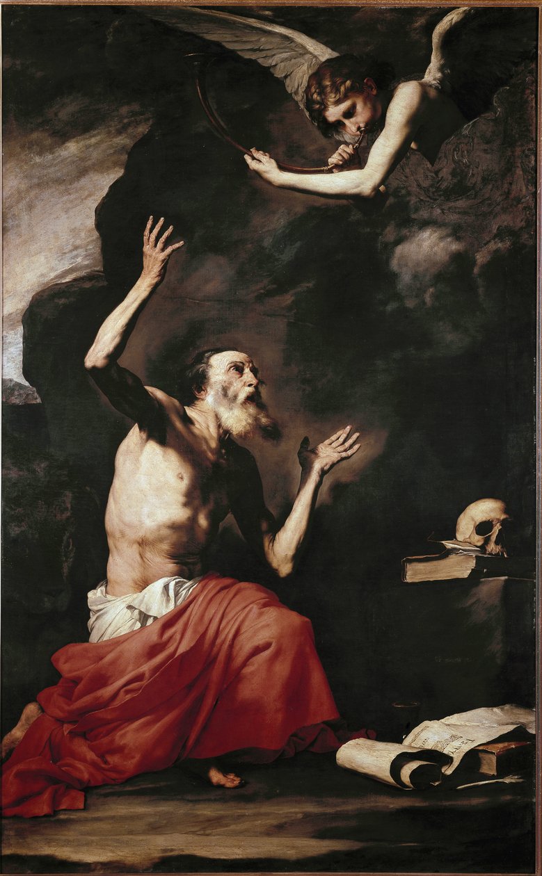 Święty Hieronim i Anioł (olej na płótnie) autorstwa Jusepe de Ribera