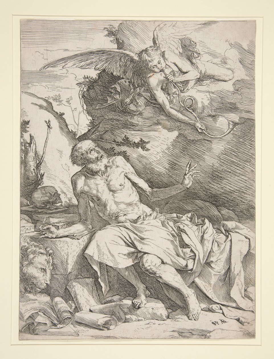 Święty Hieronim z Aniołem autorstwa Jusepe de Ribera