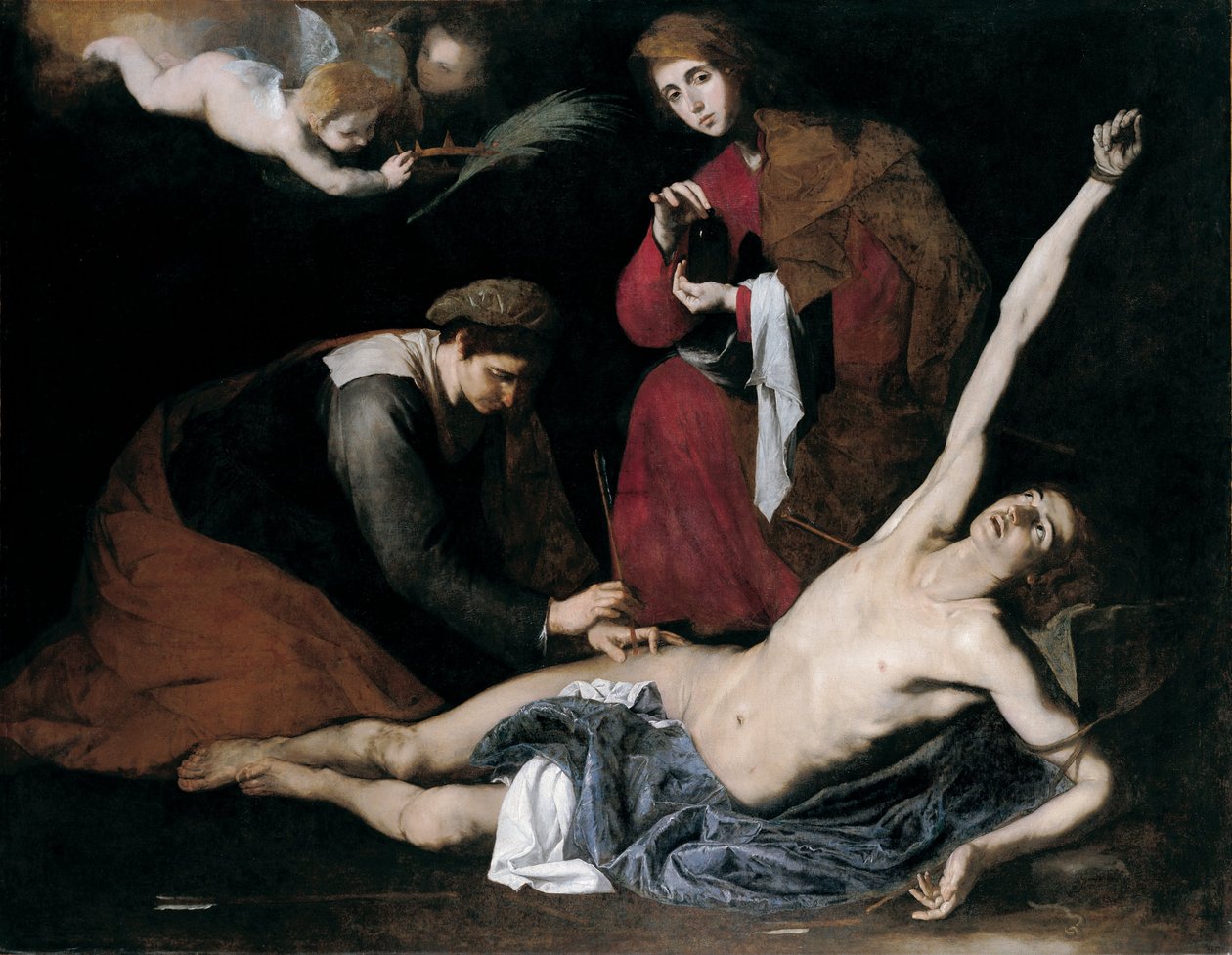 Święty Sebastian uzdrowiony przez święte kobiety autorstwa Jusepe de Ribera