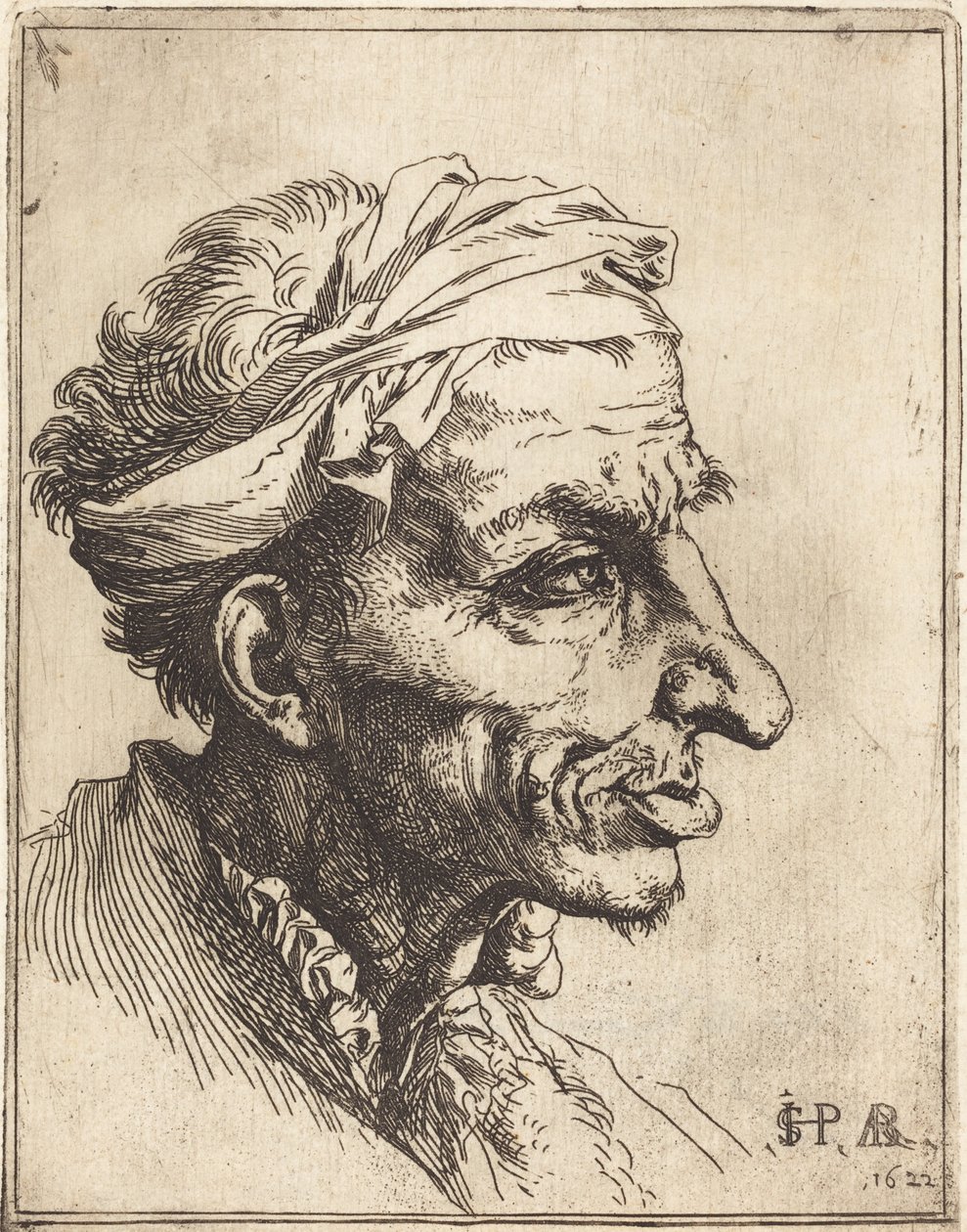 Mała groteskowa głowa autorstwa Jusepe de Ribera
