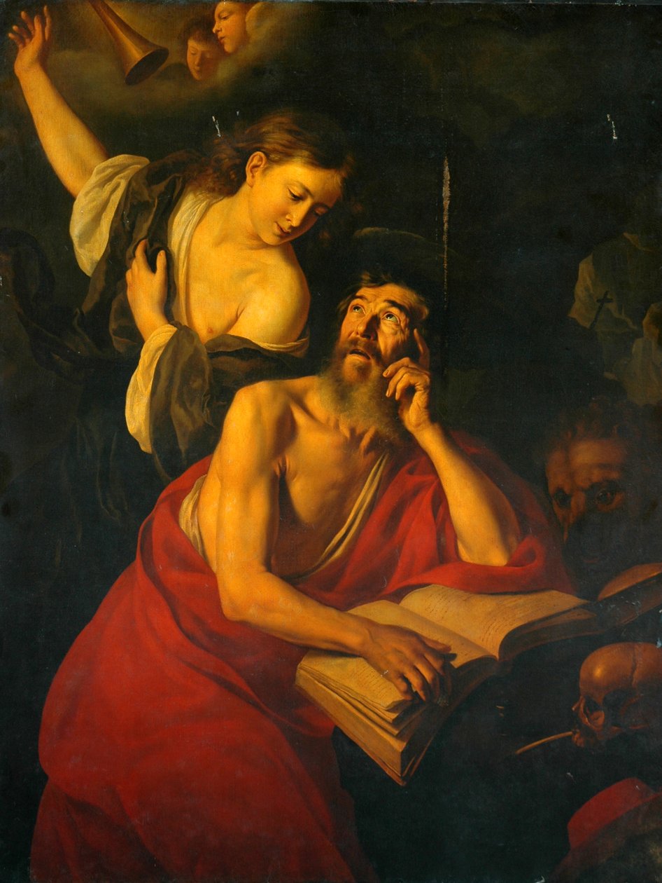 Św. Hieronim odwiedzany przez anioły autorstwa Jusepe de Ribera