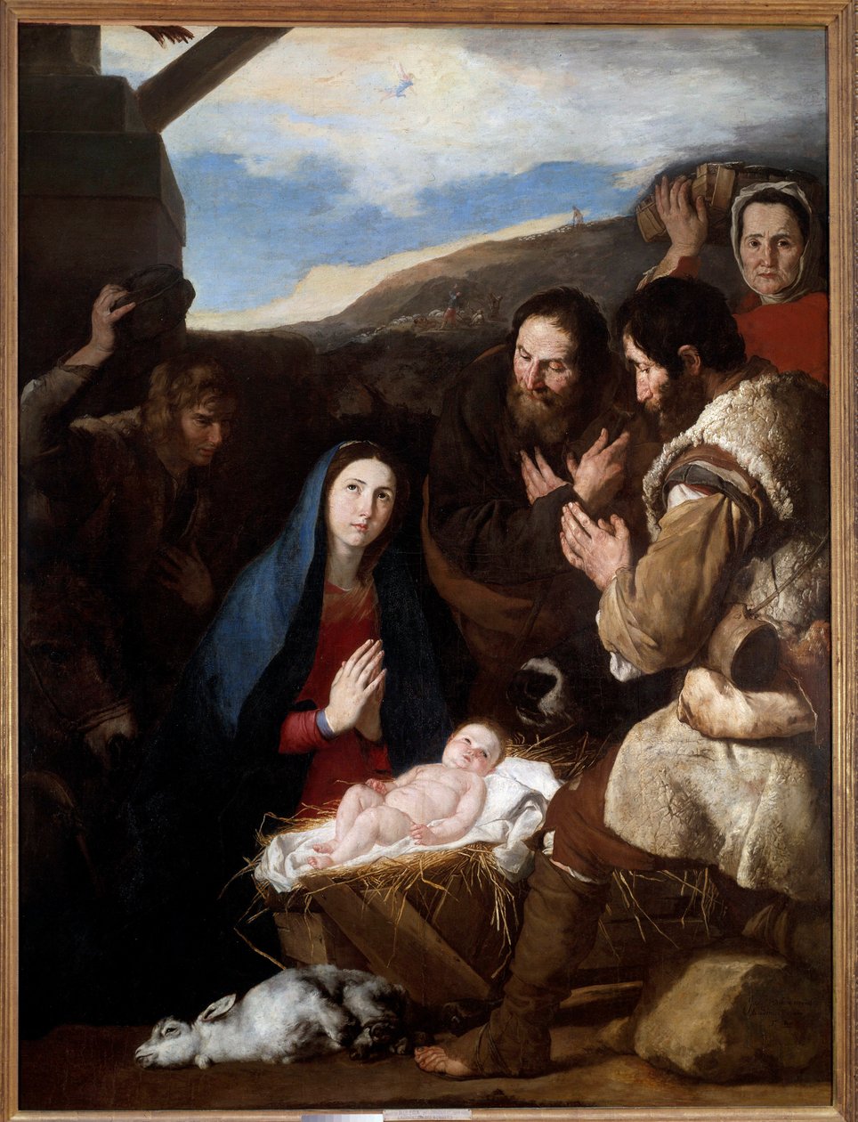 Adoracja pasterzy Obraz Jose de Ribera dit il Spagnoletto „Hiszpański”” (1591-1652) autorstwa Jusepe de Ribera