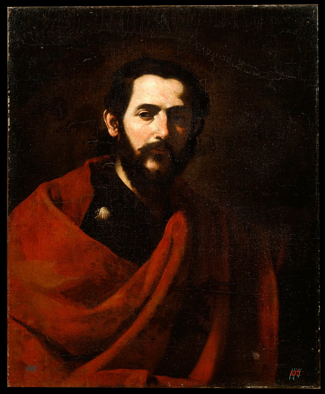 Apostoł św Jakub Wielki, XVII wiek autorstwa Jusepe de Ribera