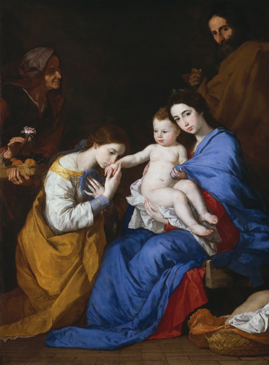 Święta Rodzina ze św. Anną i Katarzyną Aleksandryjską, 1648 r. autorstwa Jusepe de Ribera