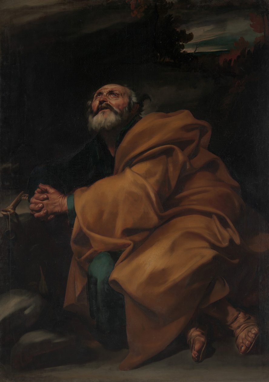 Łzy św. Piotra, ca. 1612-13. autorstwa Jusepe de Ribera