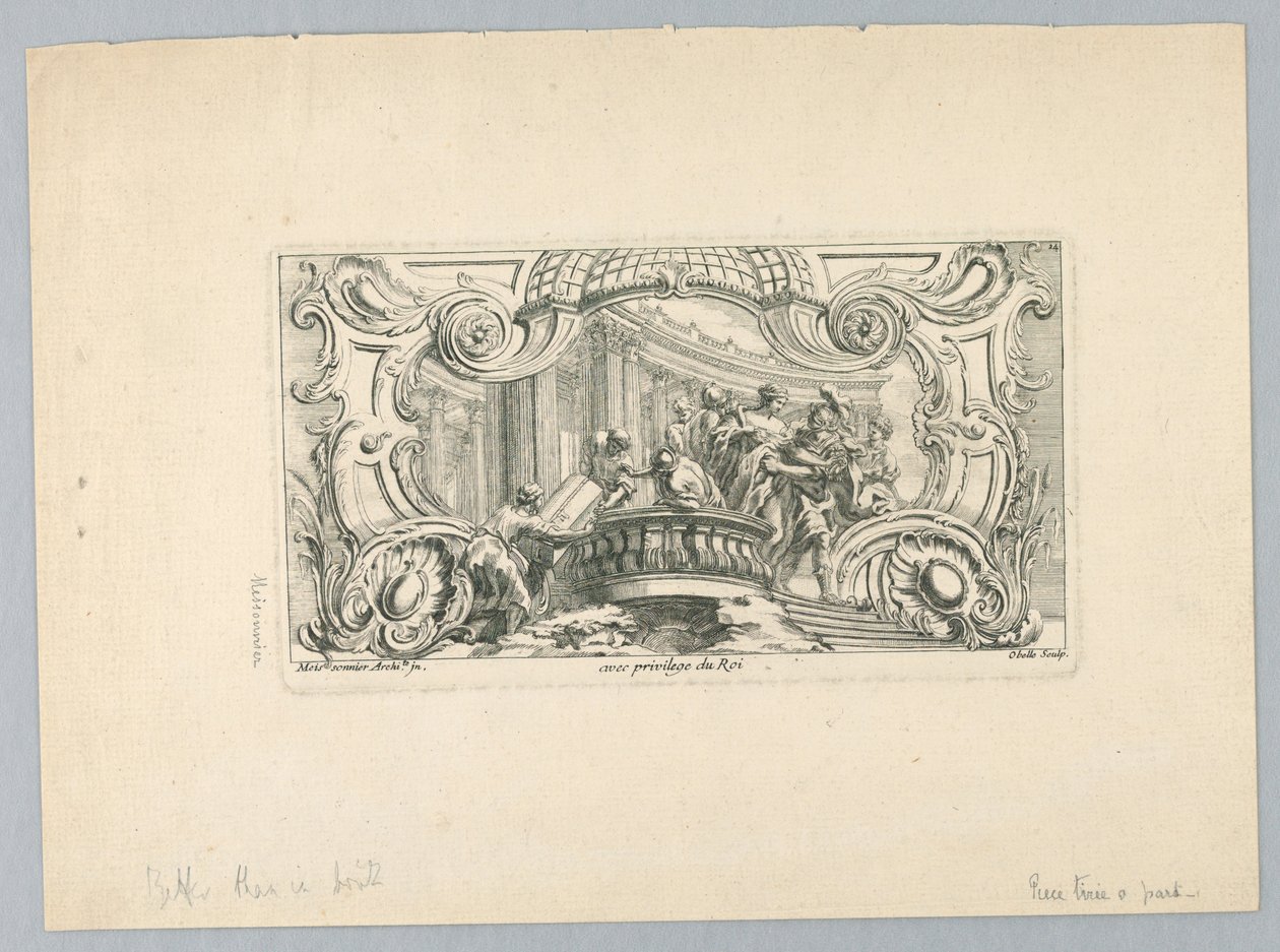 Ozdoba z figurami autorstwa Juste Aurèle Meissonnier