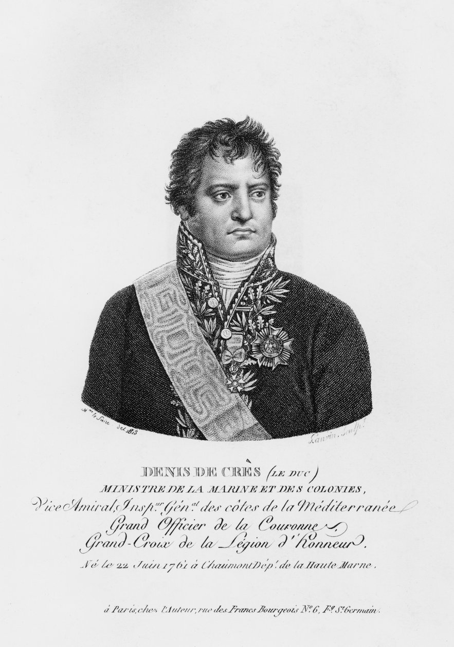 Денис Декрес, Далайн ба колониудын сайд, Ланвин сийлсэн, 1813 он autorstwa Justine Le Suire