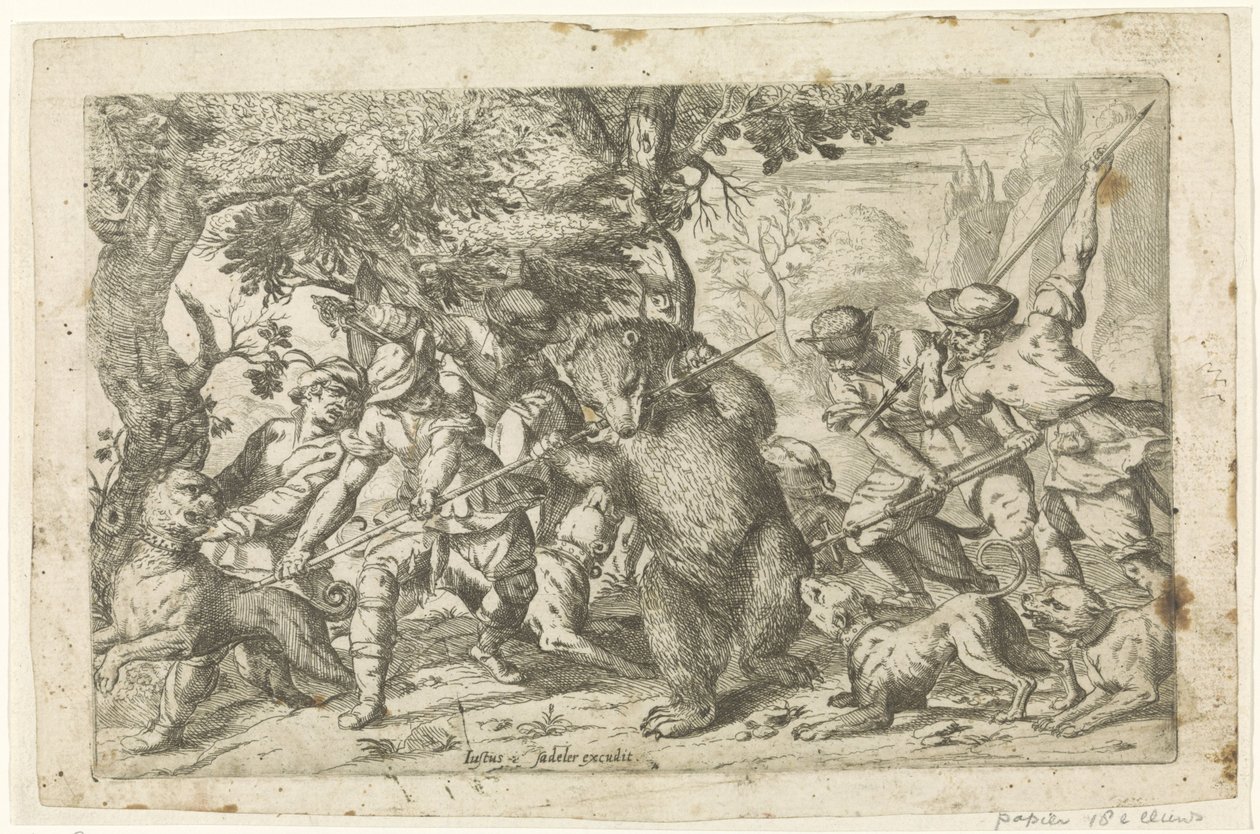 Polowanie na niedźwiedzie autorstwa Justus Sadeler (possibly)