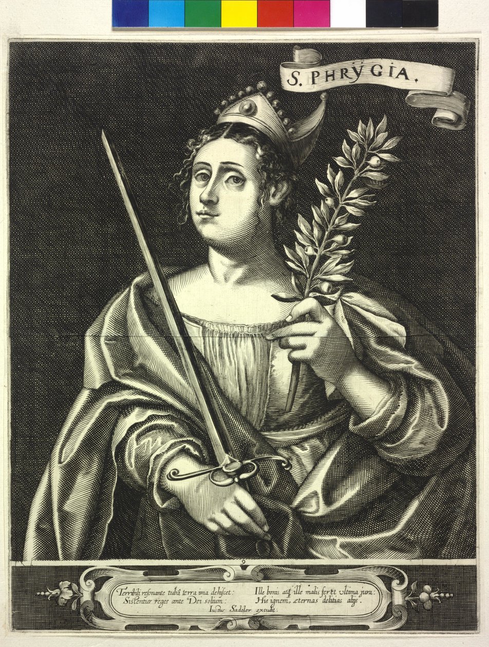 Rycina Justusa Sadelera Sybilla frygijska (rycina) autorstwa Justus Sadeler