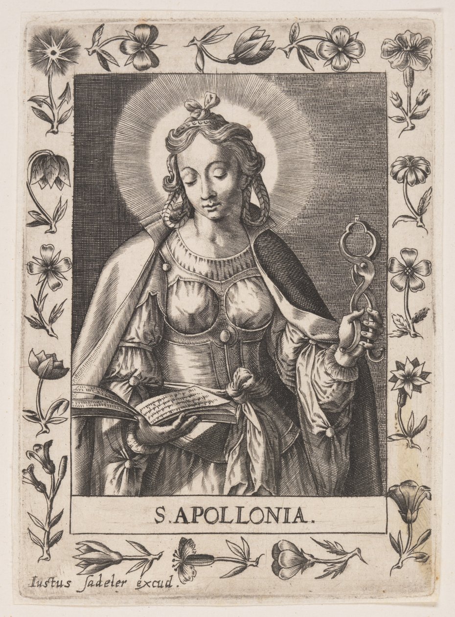 Święta Apollonia autorstwa Justus Sadeler