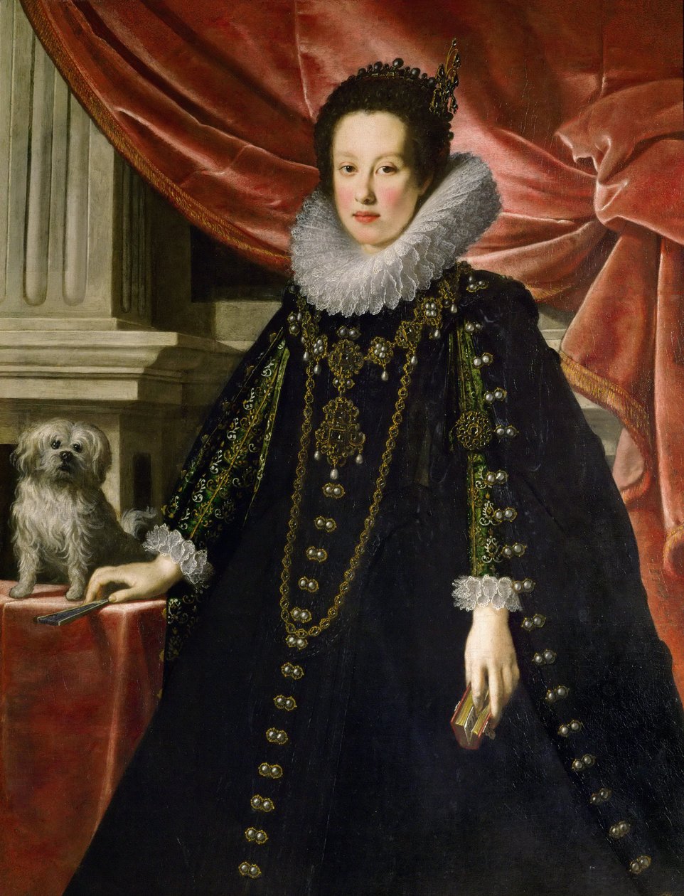 Anna de Medici, arcyksiężna austriacka z psem - Anna de