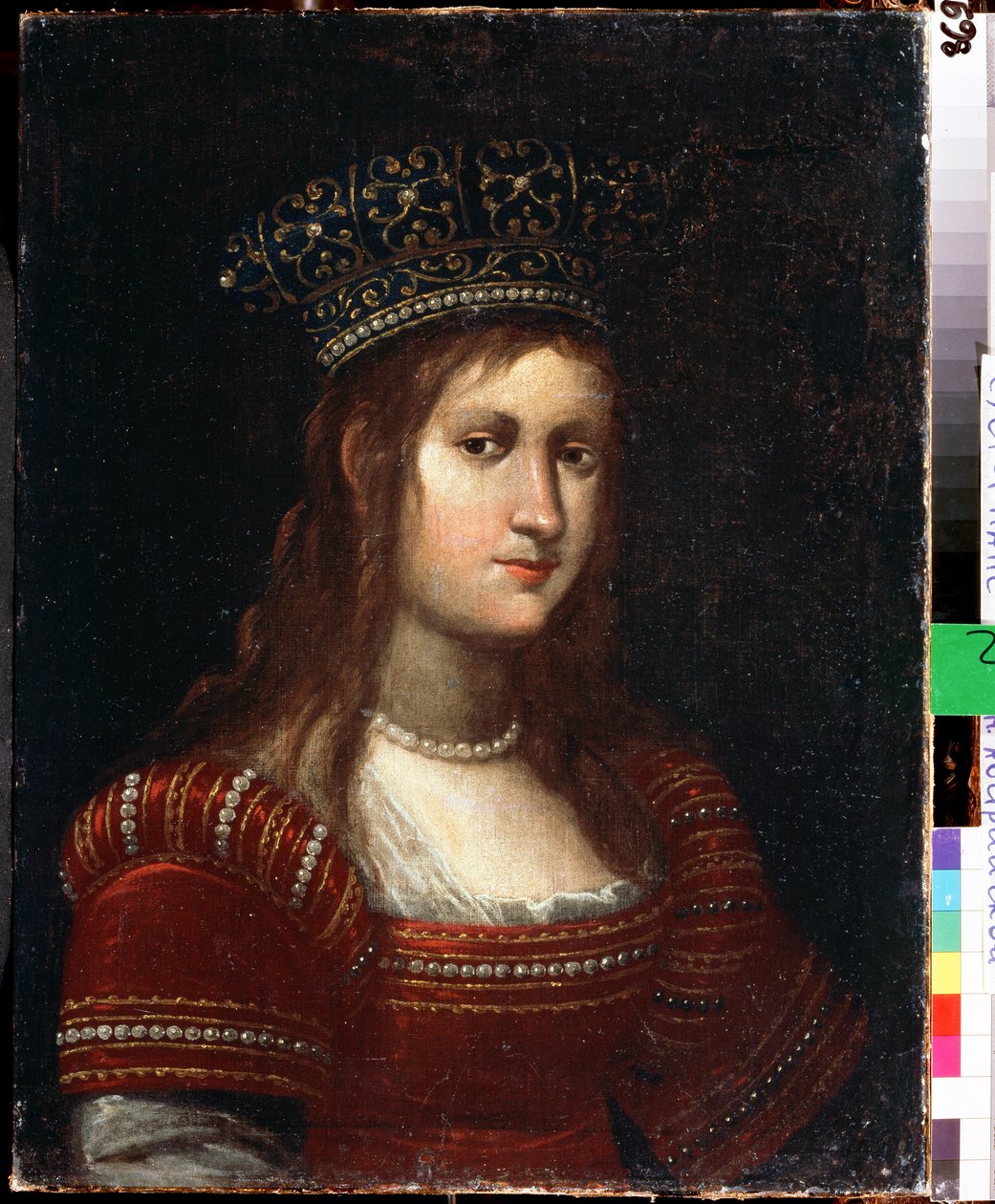 Portret arcyksiężnej Marii Magdaleny Austrii (1589-1631), wielkiej księżnej Toskanii (portret arcyksiężnej Marii Magdaleny Austrii). Obraz Justusa Suttermansa (1597-1681). Olej na płótnie, 66 x 50 cm. Szkoła flamandzka XVI-XVIII wieku autorstwa Justus Sustermans