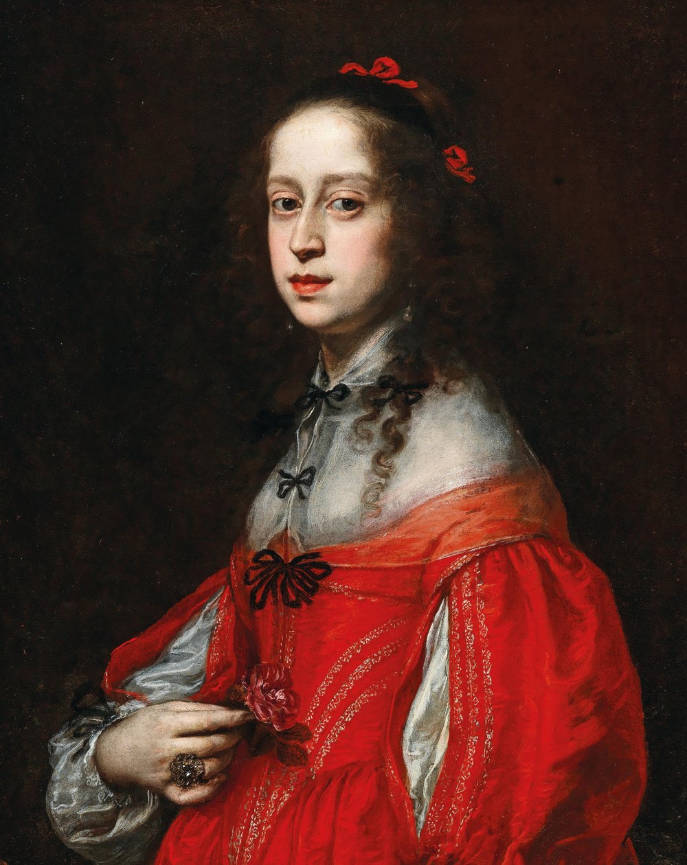 Portret Marii Leopoldine z Austro-Tyrolu 1632-1649, cesarzowej Świętego Cesarstwa Rzymskiego. autorstwa Justus Sustermans