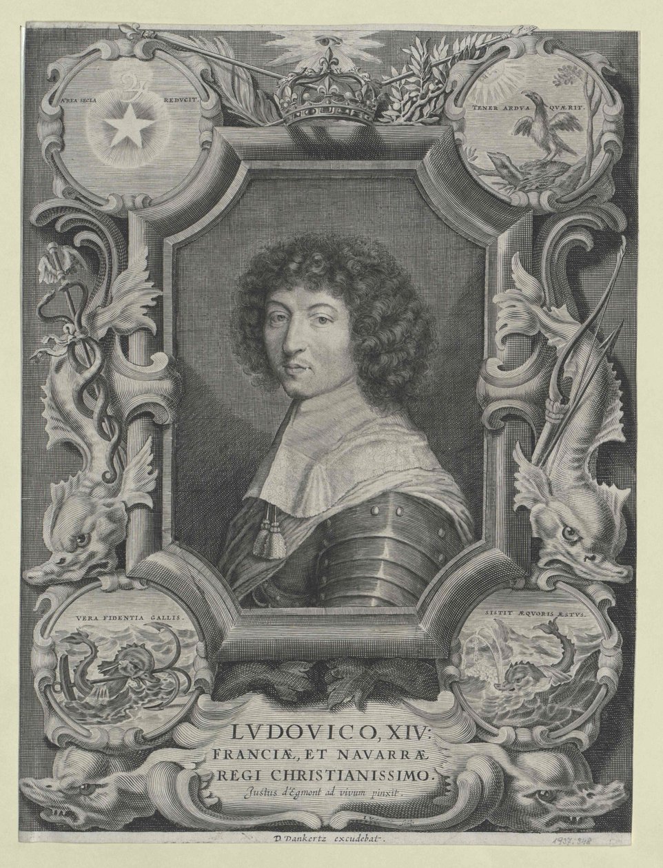 Król Francji Ludwik XIV autorstwa Justus van Egmont