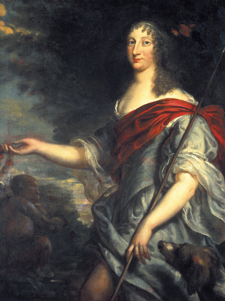 Portret królowej Szwecji Krystyny jako Diany (1626-1689) autorstwa Justus van Egmont