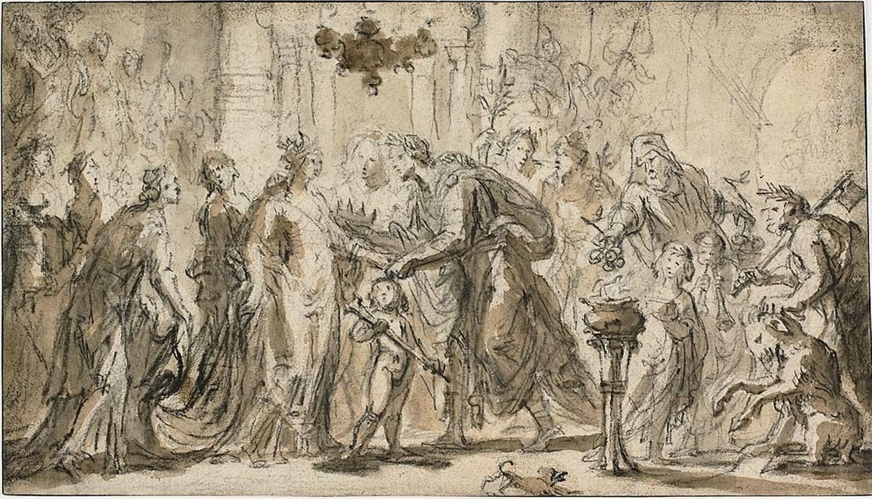 Małżeństwo Zenobii i Odenatusa autorstwa Justus van Egmont