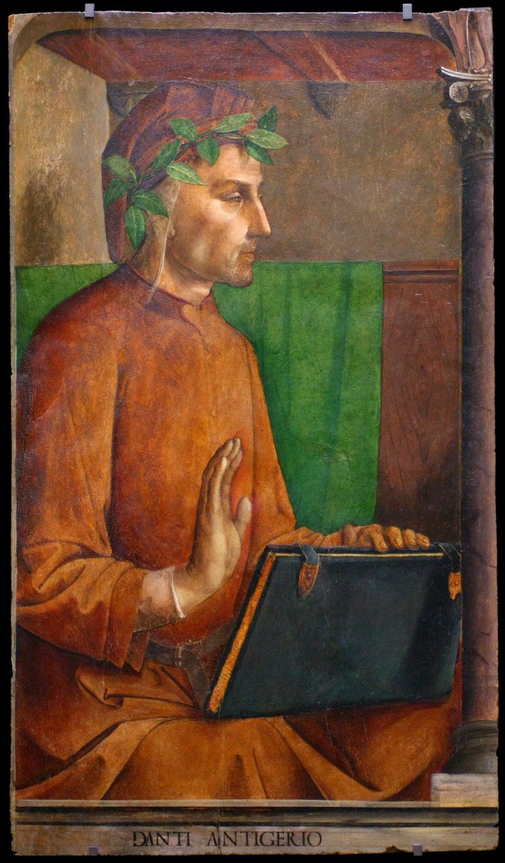 Portret Dantego Alighieri 1265-1321, 1476 autorstwa Justus van Gent