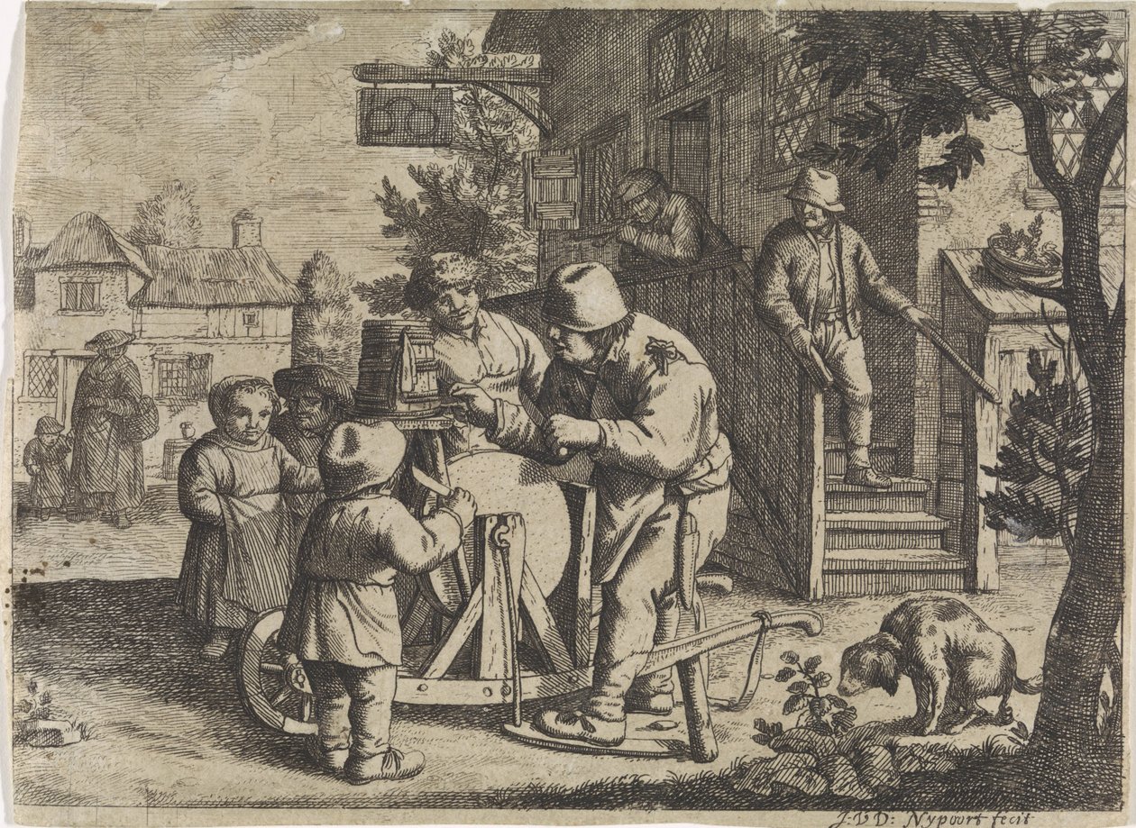 ostrzałka do nożyczek autorstwa Justus van den Nijpoort
