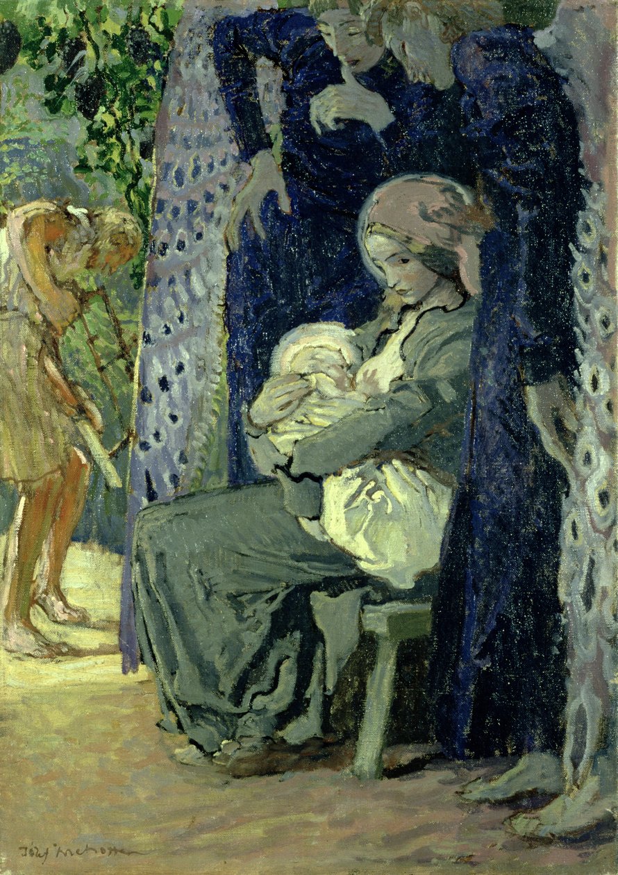 Święta Rodzina, ok. 1913 (olej na płótnie) autorstwa Józef Mehoffer