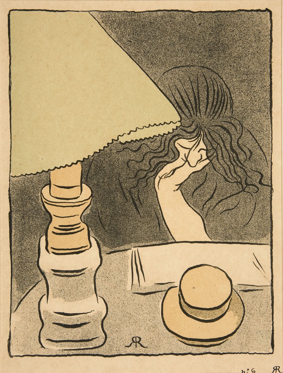 Kobieta i lampa, wyd. 1894 autorstwa József Rippl Rónai
