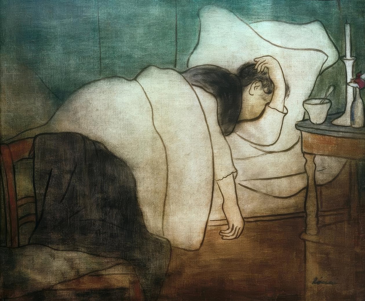 Kobieta w łóżku autorstwa József Rippl Rónai