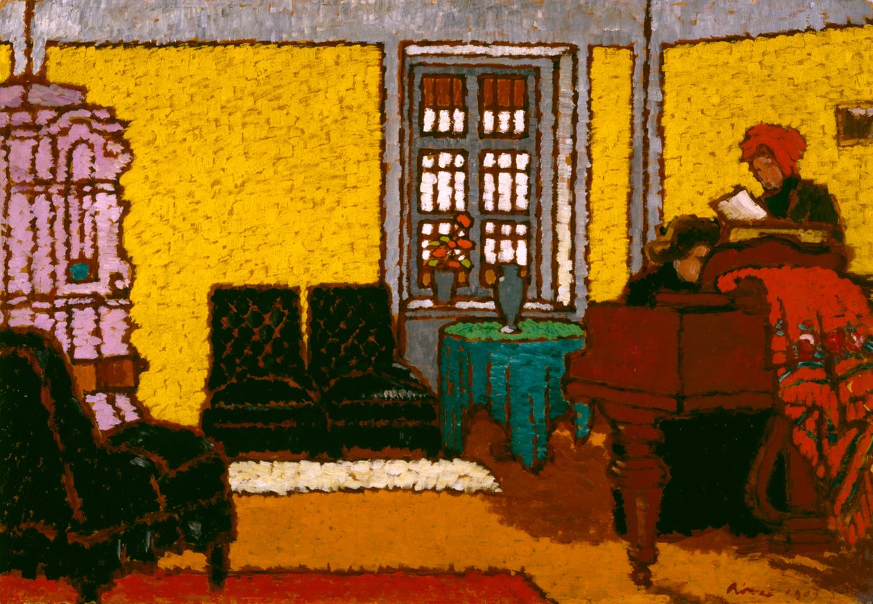 Wnętrze, 1909 (olej na tekturze) autorstwa József Rippl Rónai