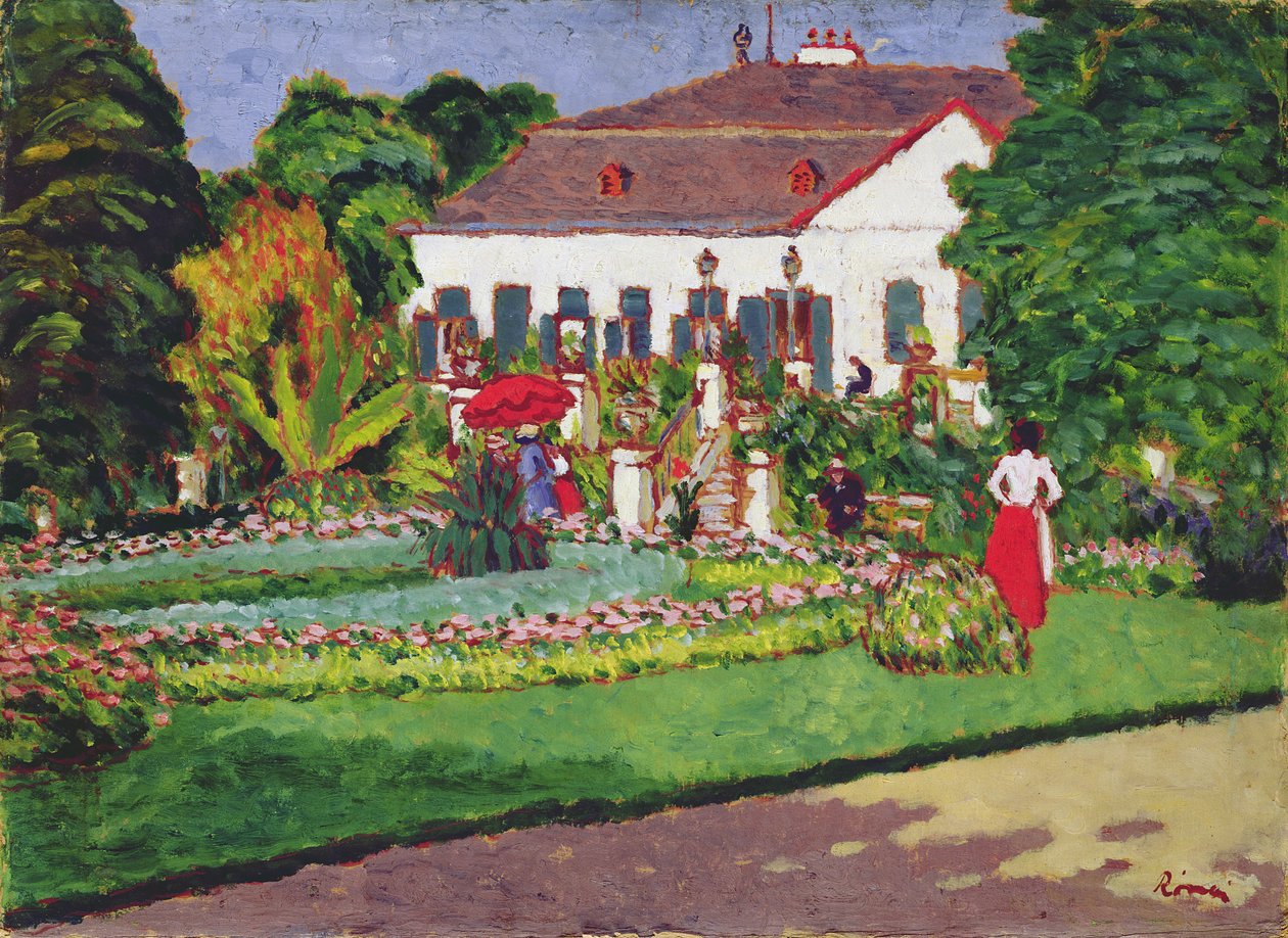 Dwór w Kertvelyes, 1907 autorstwa József Rippl Rónai