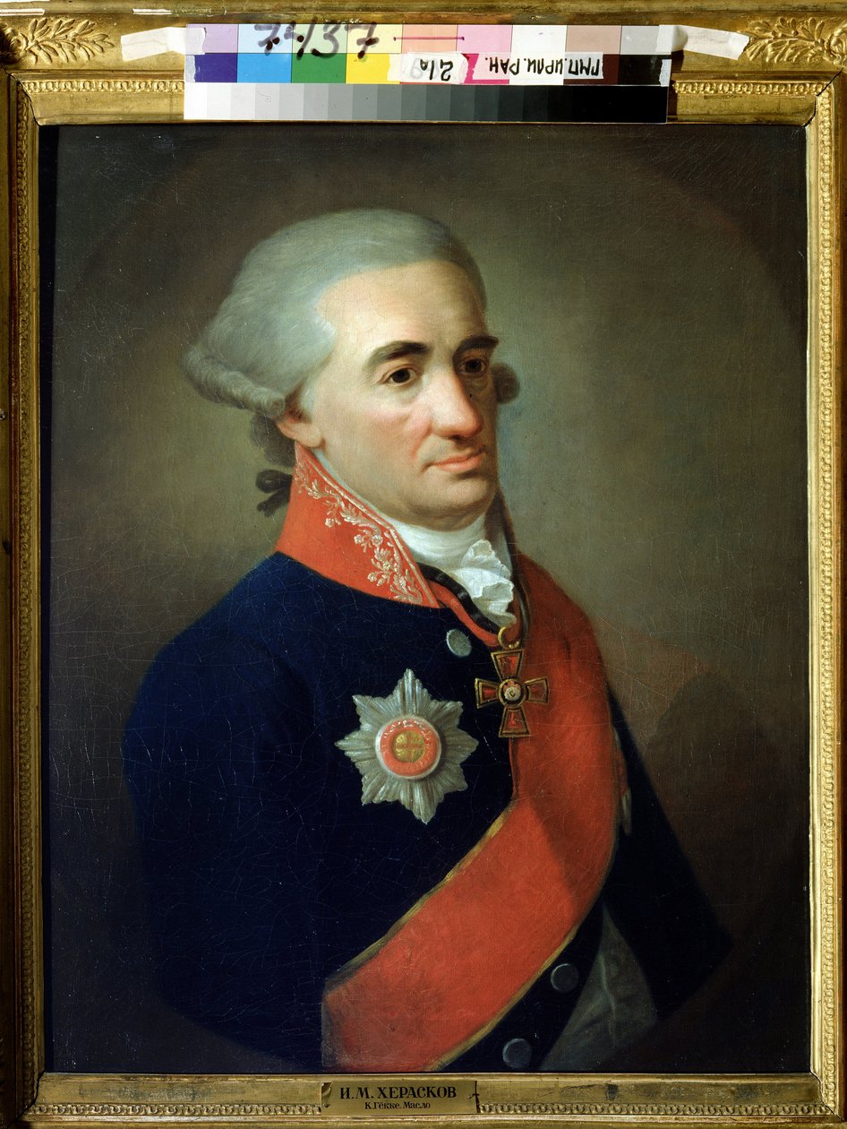 Portrait du poete et ecrivaine podstęp Michaił M. Heraskow (Michaił Matwiejewicz Heraskow autorstwa K. Goekke