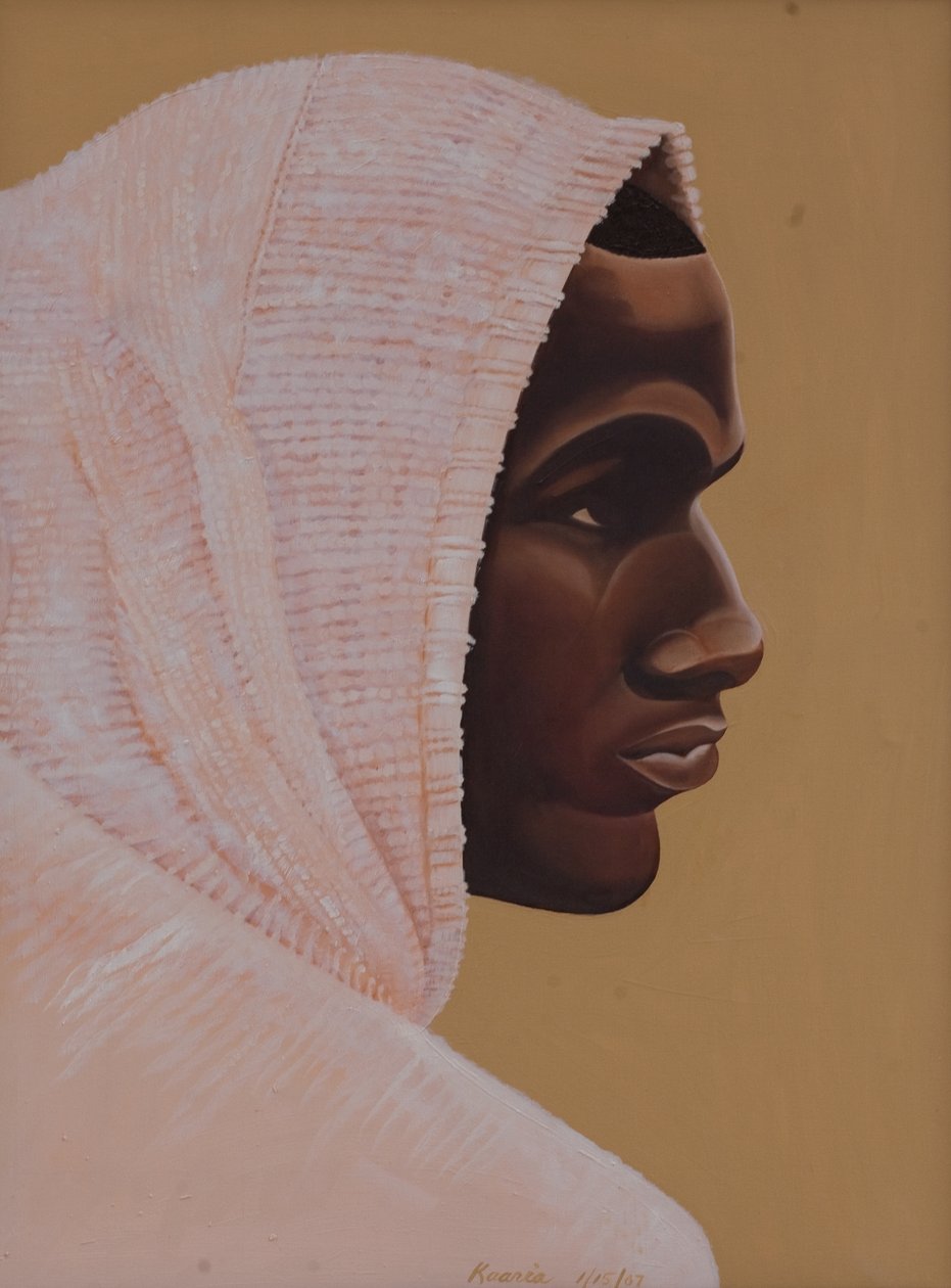 Hood Boy, 2007 (olej i akryl na płótnie) autorstwa Kaaria Mucherera