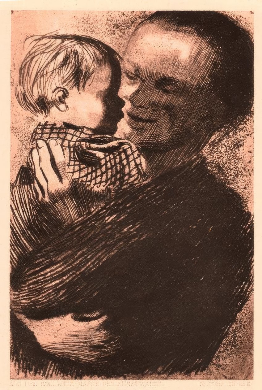 matka i dziecko autorstwa Käthe Kollwitz