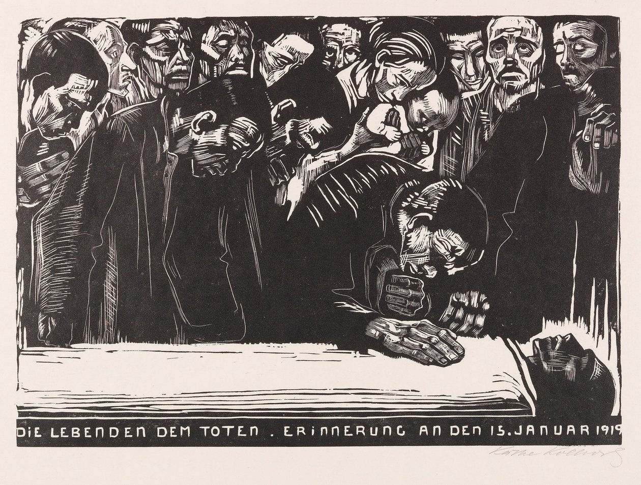 Karta pamiątkowa dla Karla Liebknechta, 1920. autorstwa Käthe Kollwitz