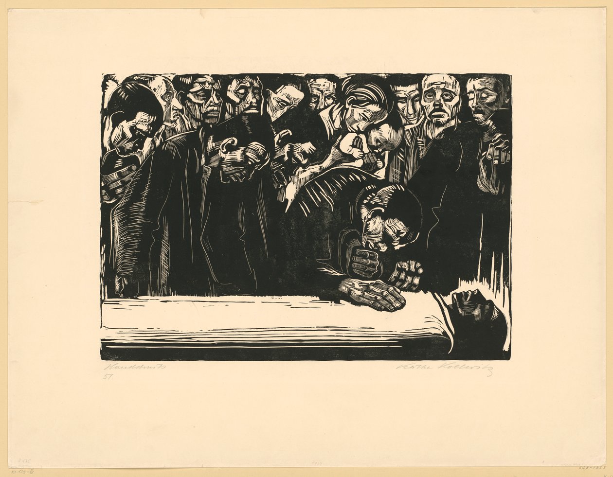 Arkusz pamiątkowy dla Karla Liebknechta (5. stan) autorstwa Käthe Kollwitz